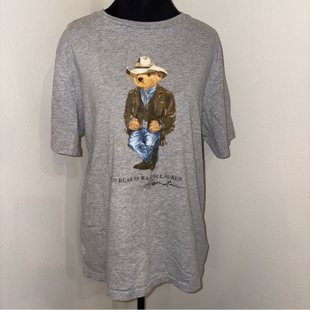 Ralph Lauren Polo Bear Graphic Tee in Gray